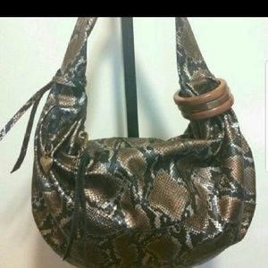 MAKE AN OFFER Rhythm and Rhyme Faux Python Hobo